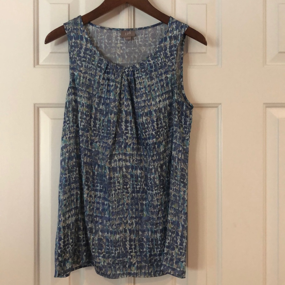 J Jill sleeveless pin tuck top